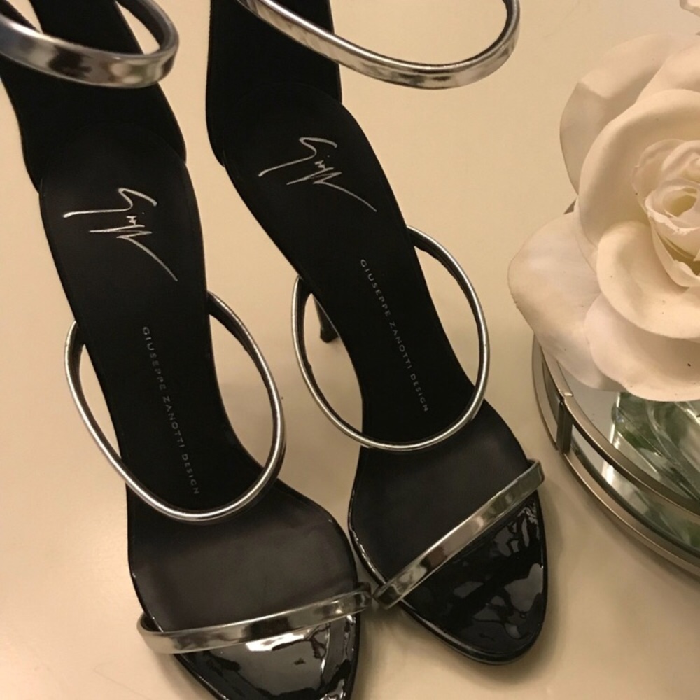 Black and silver strappy Giuseppe Sandals